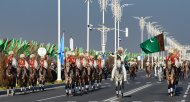 Фоторепортаж: в Аркадаге состоялось чествование конной группы «Галкыныш»