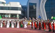 Фоторепортаж: в Аркадаге состоялось чествование конной группы «Галкыныш»