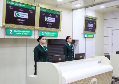  Täze açylan Balkanabat Halkara howa menzili içerki uçuşlary kabul edip başlady