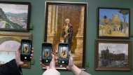 Фоторепортаж: В «Клубе железнодорожников» Ашхабада открылась художественная выставка