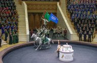 Фоторепортаж: в Аркадаге состоялось чествование конной группы «Галкыныш»