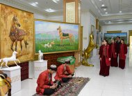Фоторепортаж: в Аркадаге состоялось чествование конной группы «Галкыныш»