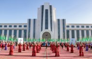Фоторепортаж: в Аркадаге состоялось чествование конной группы «Галкыныш»